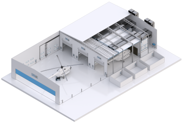 Покрасочные линии для деталей вертолетов